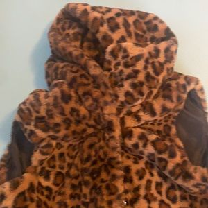 Leopard fur vest